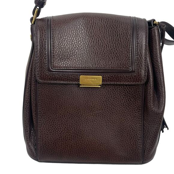 Brahmin Margo Tassel Flap Crossbody Bag Solid Chocolate Brown - Picture 5 of 9